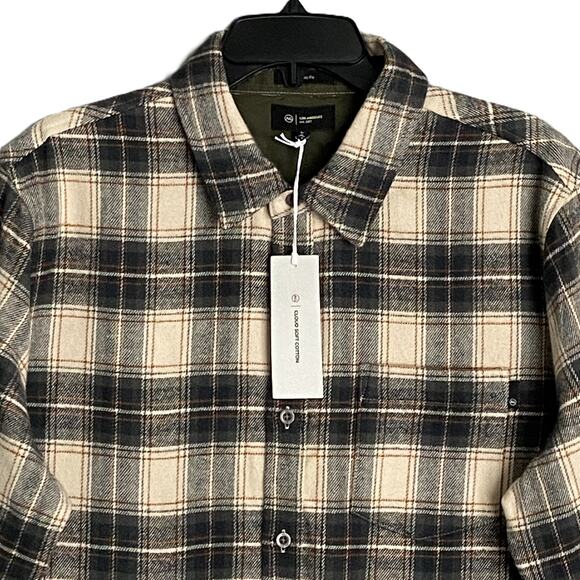 AG Los Angeles Men's Large "Aiden" Flannel Shirt Classic Fit Plaid NEW - Picture 3 of 13